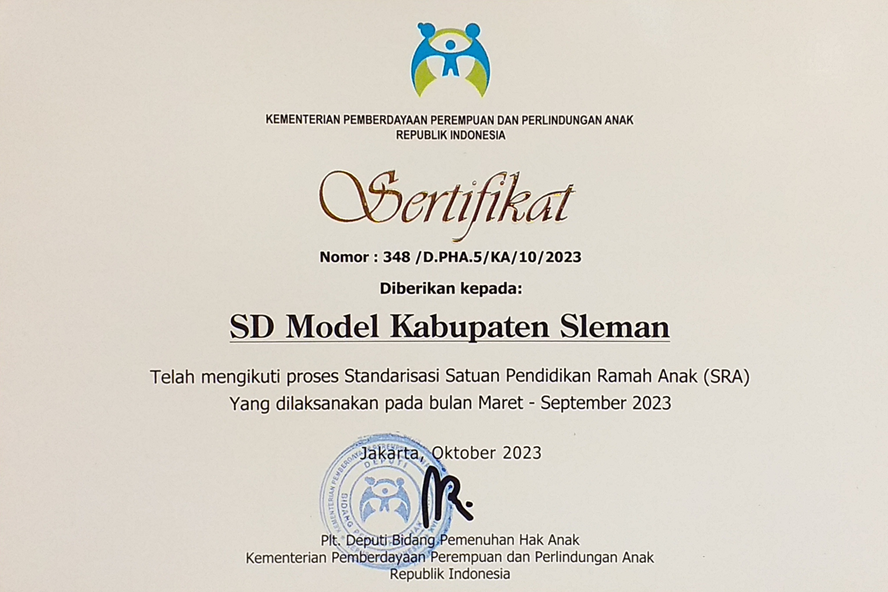 Sertifikat Sekolah Ramah Anak